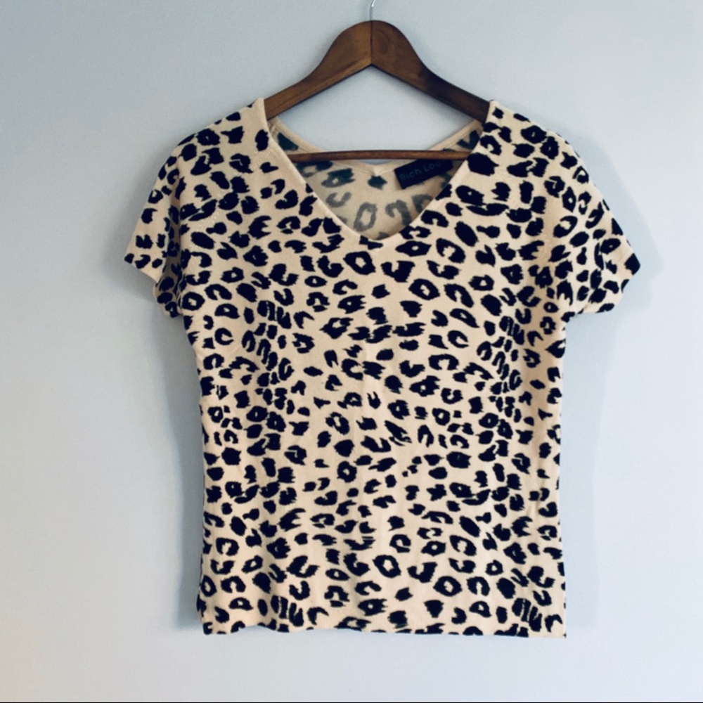Rich Look Beige Cheetah Print Top